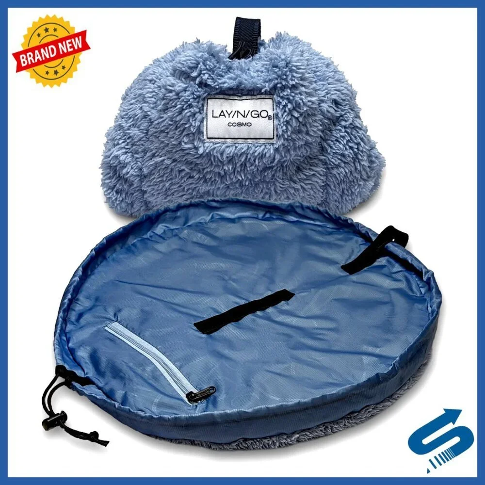 Drawstring Cosmetic Bag Organizer Portable Machine Washable Toiletry Case